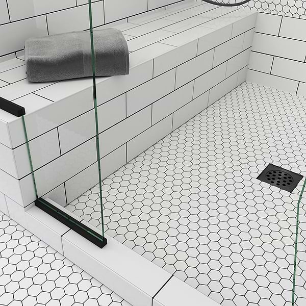 Serenity White 2" Hexagon Matte Porcelain Mosaic Tile