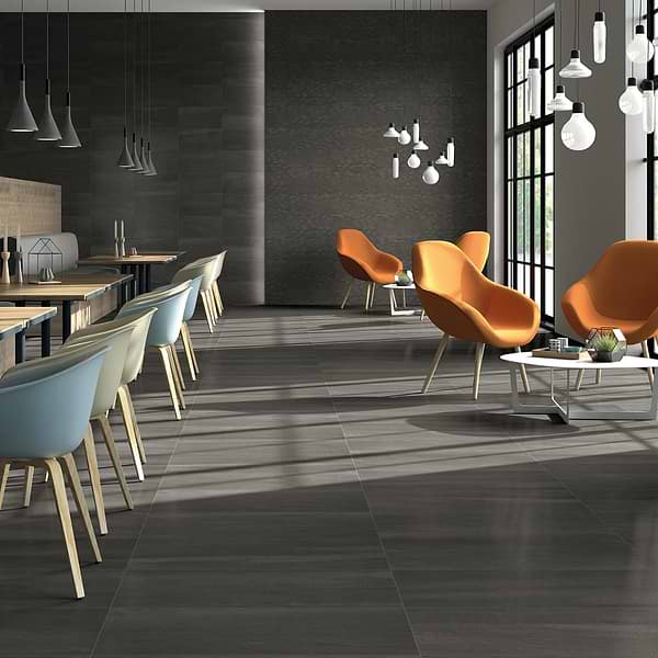 Karo Black 18x36 Matte Porcelain Tile