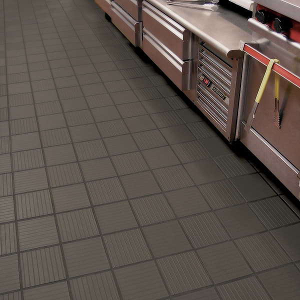 Elemental Tread Pewter Brown 6x6 Ceramic Quarry Tile