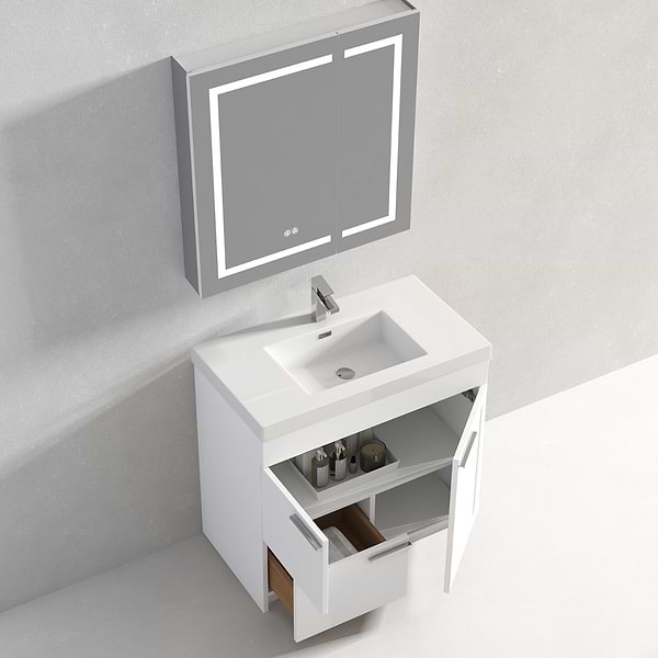 Mona 36" White Vanity And Counter