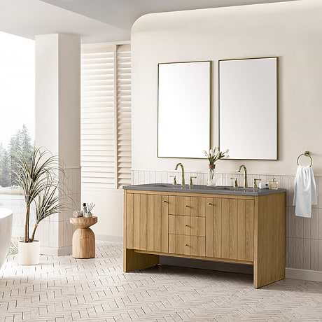 James Martin Vanities Rohe Champagne Brass 26x40" Rectangle Mirror