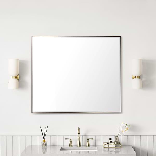 James Martin Vanities Rohe Champagne Brass 36x42" Rectangle Mirror