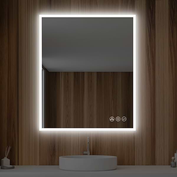 Rige 30x36" Rectangle LED Mirror