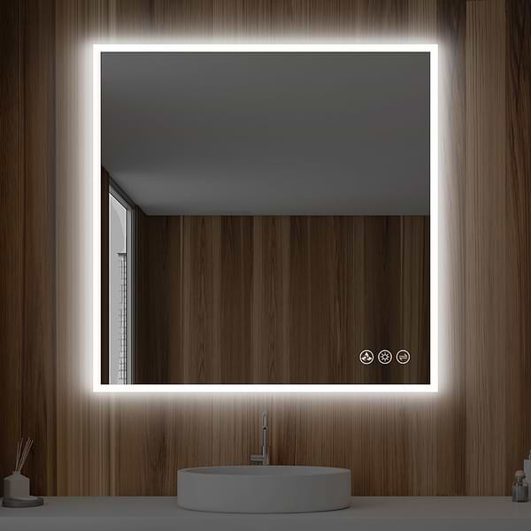 Rige 36x36" Square LED Mirror