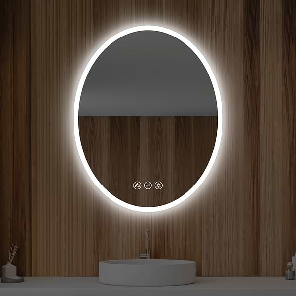 Rige 20x36" Oval LED Mirror