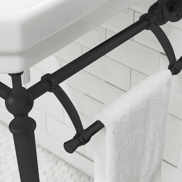 James Martin Vanities Wellington Matte Black 24" Single Vanity with Integrated White Porcelain Top