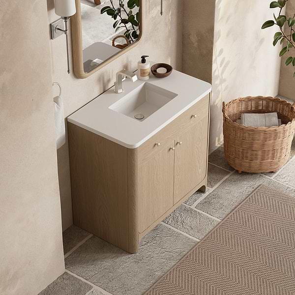 James Martin Vanities Gracyn Driftwood 36" Single Vanity with White Zeus Quartz Top