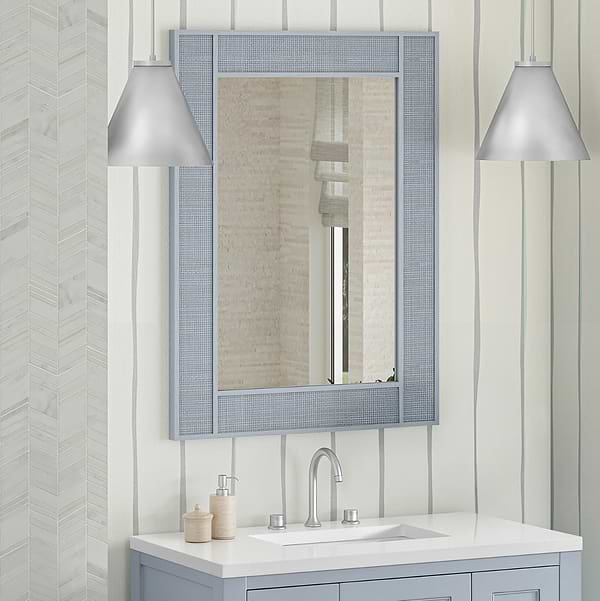 James Martin Vanities Solene Serenity Blue Oak 28x42" Rectangle Mirror