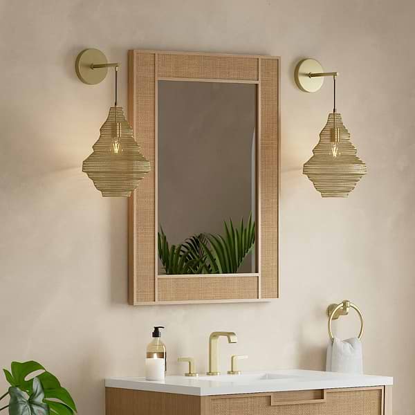 James Martin Vanities Solene Seaside Oak 28x42" Rectangle Mirror