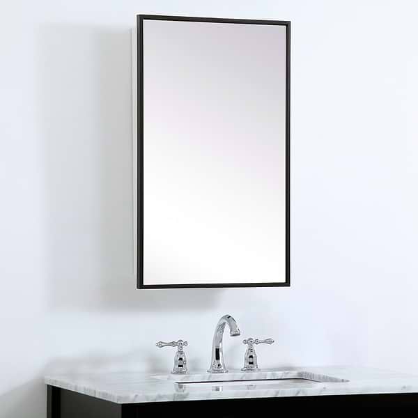 Oraya Black 17x28" Medicine Cabinet