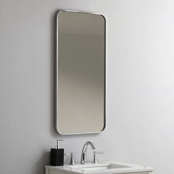 Netta Silver Metal 18x36  Mirror