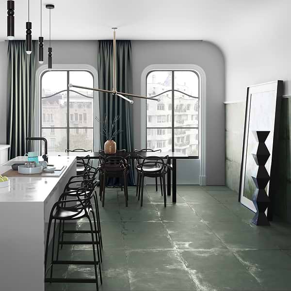 Angela Harris Flatiron Aquamarine 24x48 Matte Porcelain Tile