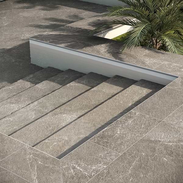 ZenTech Greige Beige 12x24 Matte Porcelain Pool Coping