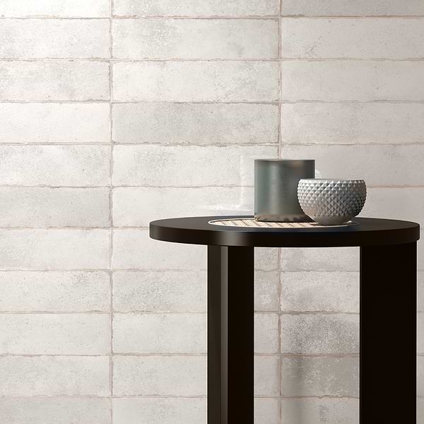 Kalay White 3x12 Glossy Ceramic Tile