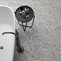 Terrazzo Hex Grigio Gray 9" Terrazzo Look Matte Porcelain Tile