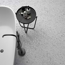 Terrazzo Hex Gray 9" Terrazzo Look Matte Porcelain Tile