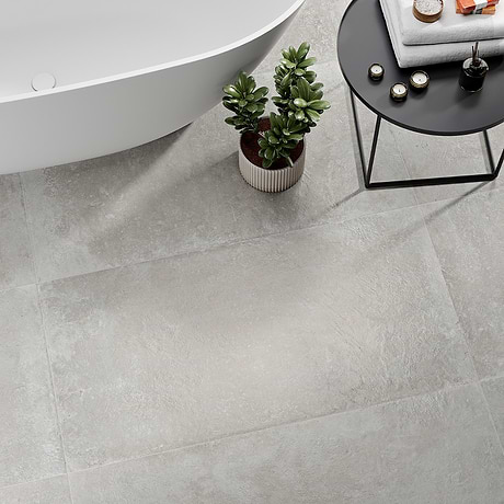 Stoneside Pearl Gray 24x48 Matte Porcelain Tile