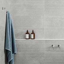 Stoneside Pearl Gray Deco 12x36 Matte Ceramic Tile