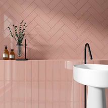 Park Hill Coral Rose Pink 4X12 Polished Porcelain Tile