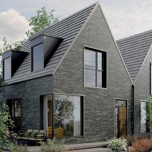 English Brick Dark Gray 2x18 Matte Porcelain Tile