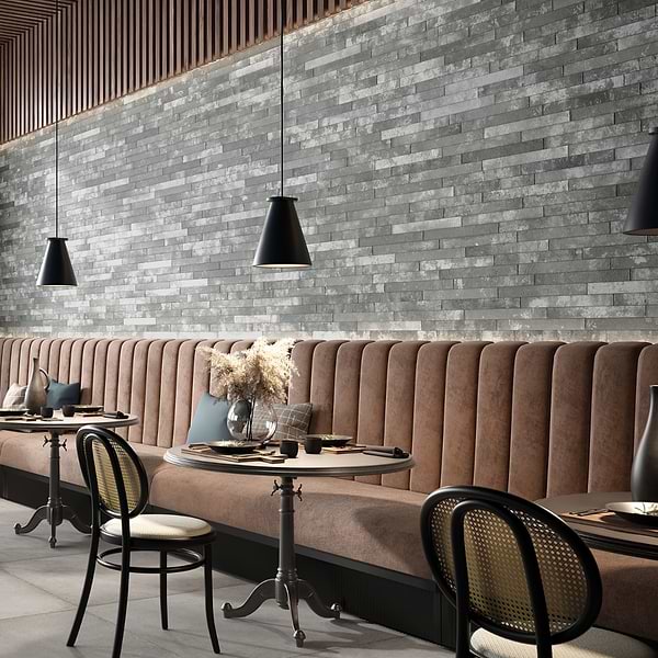 English Brick Light Gray 2x18 Matte Porcelain Tile