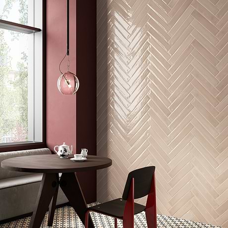 Paint Rosa Pink 3x16 Glossy Porcelain Subway Tile