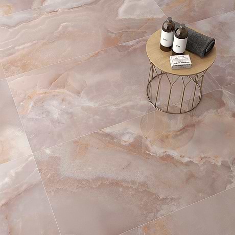 Jewel Onyx Coral Pink 24x48 Polished Porcelain Tile