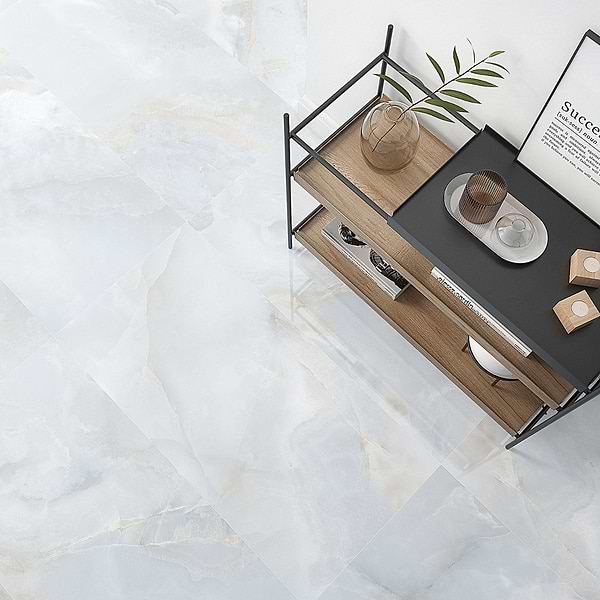 Jewel Onyx Pearl Sky 24x48 Polished Porcelain Tile