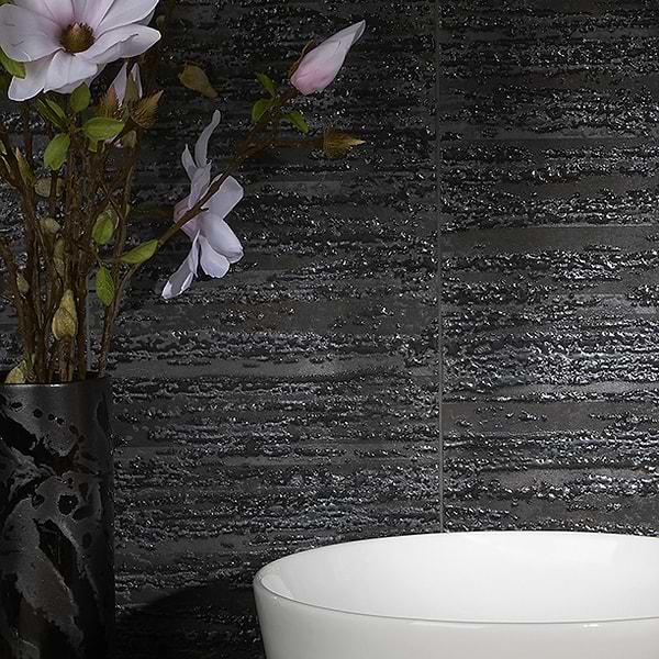 Twilight Deco Dark 12x48 Metal Look Porcelain Tile