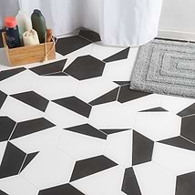 HexArt Pop Nero 8" Hexagon Matte Porcelain Tile