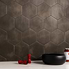 HexArt Nero Black 8" Hexagon Matte Porcelain Tile; in Black  Porcelain ; for Backsplash, Bathroom Floor, Bathroom Wall, Commercial Floor, Floor Tile, Kitchen Floor, Kitchen Wall, Outdoor Floor, Outdoor Wall, Shower Floor, Shower Wall, Wall Tile; in Style Ideas Mid Century, Modern