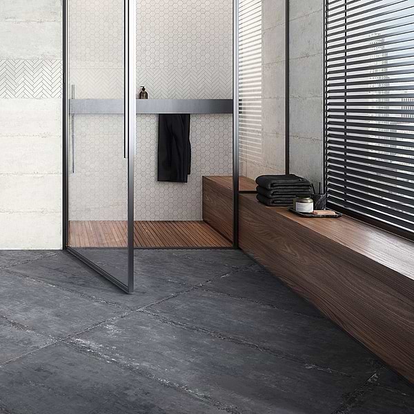 Portrait Ivory 1x4 Herringbone Matte Porcelain Mosaic Tile