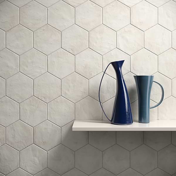 Ava Bianco 8" Hexagon Matte Porcelain Tile
