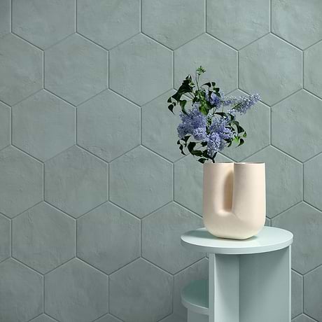 Ava Green Cielo 8" Hexagon Matte Porcelain Tile