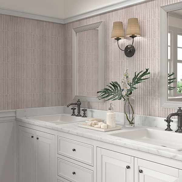 Curve Fluted Gray 6x12 3D Glossy Ceramic Tile
