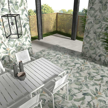 Angela Harris Wilder Spring Leaves Mural 8x8 Matte Porcelain Tile