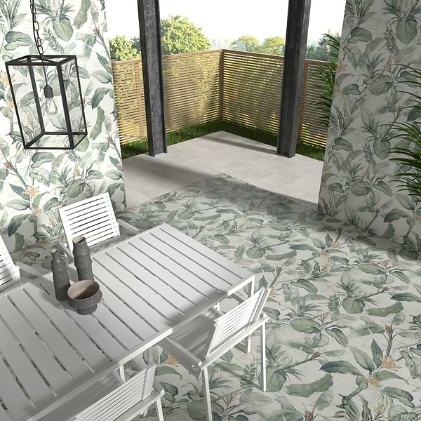 Angela Harris Wilder Spring Leaves Mural 8x8 Matte Porcelain Tile