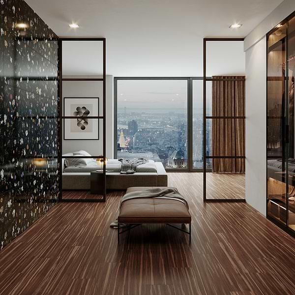 Willow Walnut Brown 8x48 Wood Look Matte Porcelain Tile