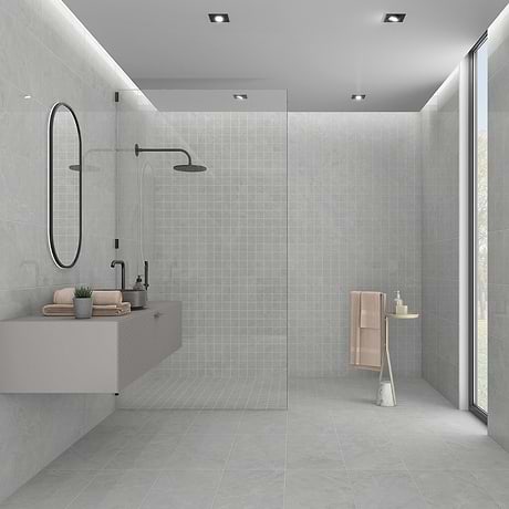 Boscato Cream White 2x2 Marble Look Matte Porcelain Mosaic Tile
