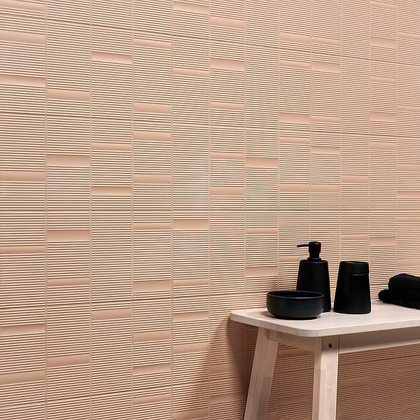 Division Clay Beige 8x16 Fluted 3D Matte Ceramic Wall Tile