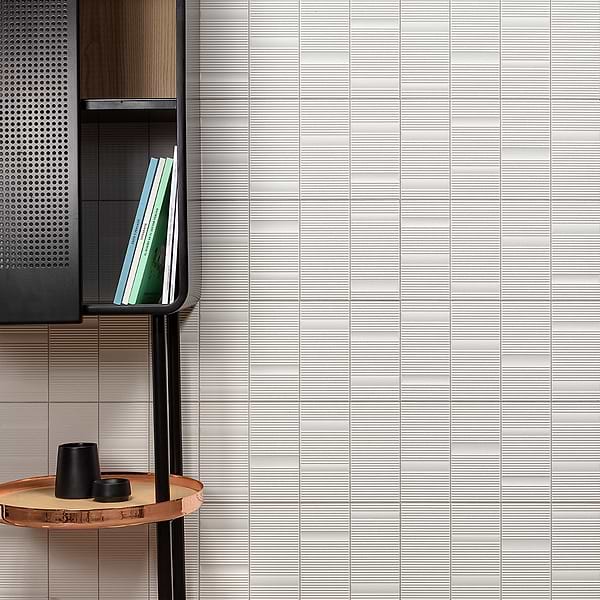 Division White 8x16 Fluted 3D Matte Ceramic Wall Tile