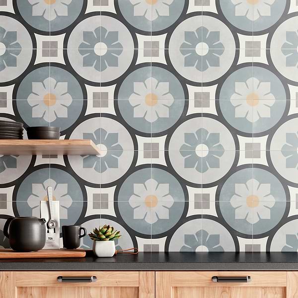 Lapaz Bloom Blue 9x9 Matte Porcelain Tile