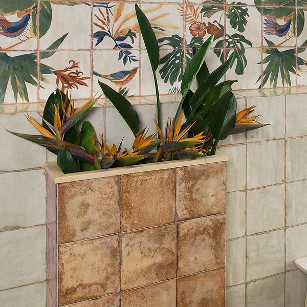Angela Harris Dunmore Ocre 8x8 Ceramic Tile