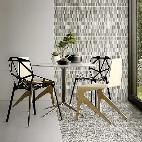 Setana White 12x24 Artisan Decor Porcelain Tile