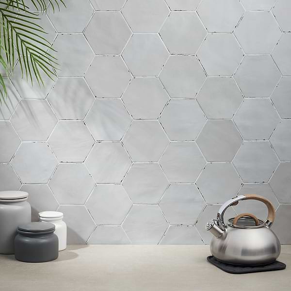 Sasha Hex Rassa Gray 6" Matte Porcelain Hexagon Tile