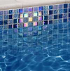 Laguna Iridescent Indigo Blue 2x2 Polished Glass Tile