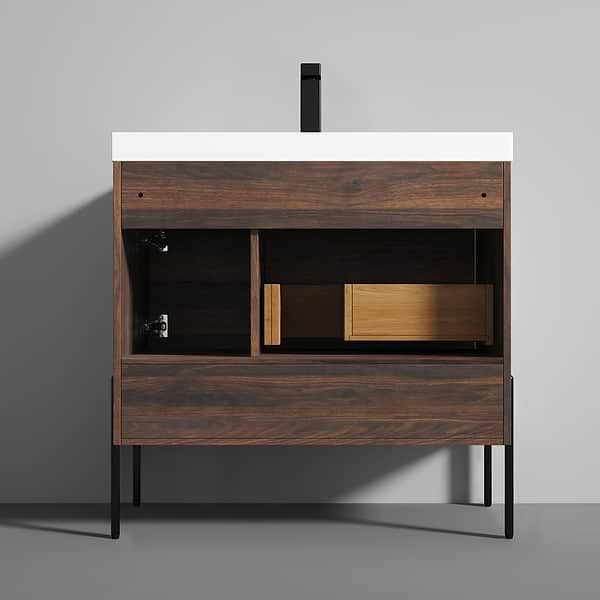 Kaleb 36'' Cali Walnut Vanity and Counter