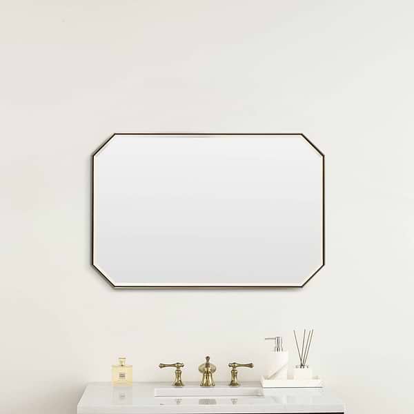 James Martin Vanities Rohe Champagne Brass 24x36" Octagonal Mirror