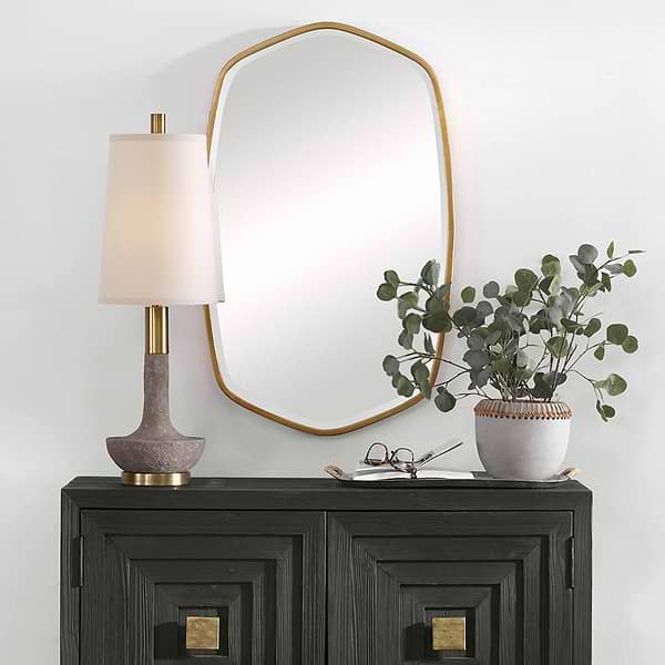 Ayelet Gold 22x36" Geometric Mirror