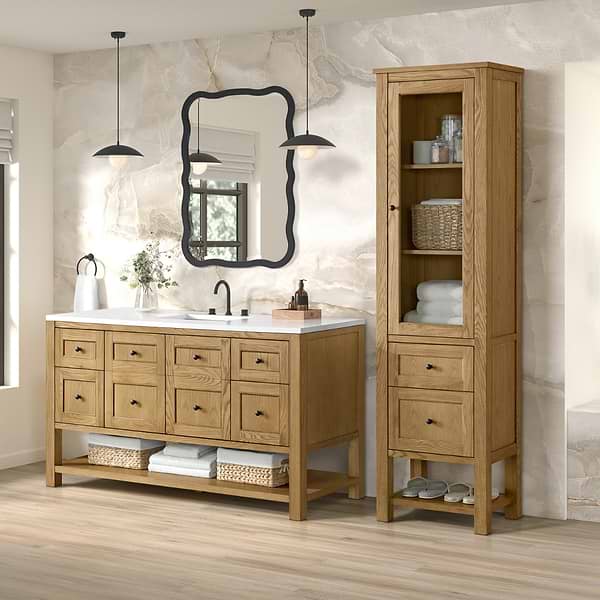 James Martin Vanities Breckenridge Light Natural Oak 22x80 Linen Cabinet